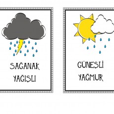 Hava Durumu Kartı: Güneşli Yağmur ve Sağanak Yağışlı