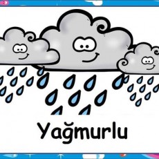 Yağmurlu Hava Kartı - Eğitim Materyali