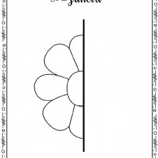 Simetri Çalışma Sayfası: Çiçek Deseni