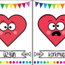 Duygular: Korkmuş ve Üzgün Kalp Temalı Eğitim Materyali