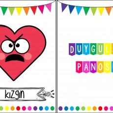 Duygular Panosu: Renkli Duygular ve Kalp Karakteri