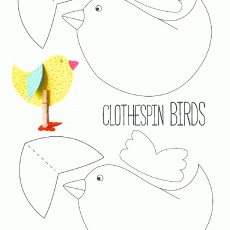 3 CLOTHESPIN BIRDS CRAFTING ACTIVITY - COLORING AND ASSEMBLY