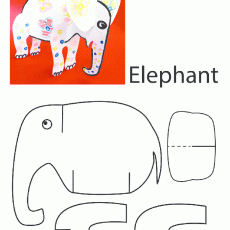Elephant Craft Activity - Educational Paper Model Design