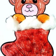 Teddy Bear Stocking Craft Activity for Kids