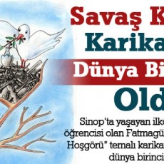 Savaş Karşıtı Karikatür Dünya Birincisi Fatma Gül Gökçe