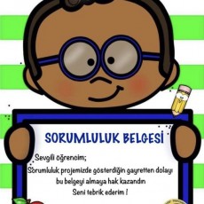 Sorumluluk Belgesi - Öğrenci Teşvik Sertifikası