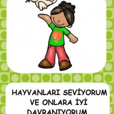 Hayvanları Sevmek ve İyi Davranmak: Eğitici Görsel Materyal
