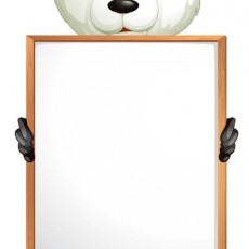 Panda Tutucu Boş Çerçeve İllüstrasyonu