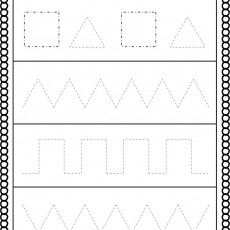 Çizgi Çalışmaları: Şekil ve Çizgi Tanıma Etkinliği - 2 Şekil (Kare, Üçgen, Zigzag, Düz Çizgi)