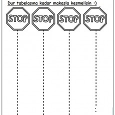 STOP İşareti Kesme Alıştırması