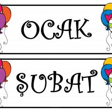 Aylık İsim Kartları: OCAK ve SUBAT