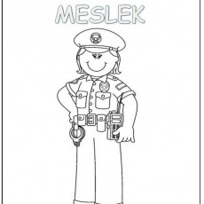 Hayalimdeki Meslek: Polisin Eğitici İllüstrasyonu