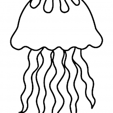 Jellyfish Coloring Page - 1 (One)