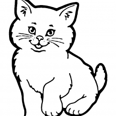 Kedi Çizimi - Çocuklar İçin Boyama Sayfası