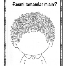 Çocuklar için Yüz Çizim Tamamlama Aktivitesi