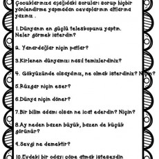 Çocuklar İçin Yaratıcı Düşünme Soruları