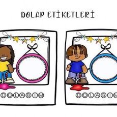 Dolap Etiketleri - Eğitim Materyali