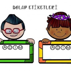 Dolap Etiketleri - Eğitim Materyali