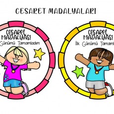 Cesaret Madalyası - İlk Günümü Tamamladım Ödül Kartları