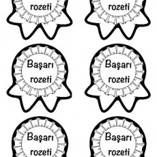 Başarı Rozeti - 6 Adet Çizim