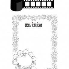 Yeni Bir Film Başlıyor: Eğlenceli El İzi Aktiviteleri için Kolaj Şablonu