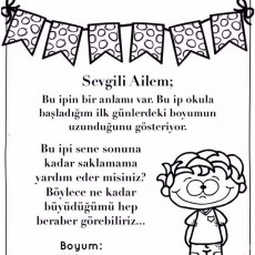 Okul İlk Günleri İçin Boy Uzunluğu Göstergesi