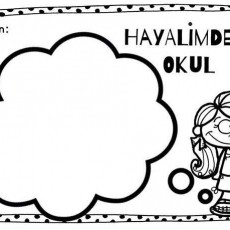 Hayalimdeki Okul: Hayal Gücünü Geliştirici Etkinlik Sayfası