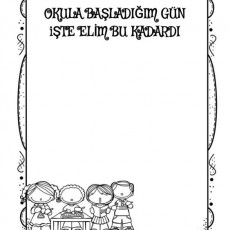 Okula Başladığım Gün Elim Bu Kadar - Eğitim Materyali