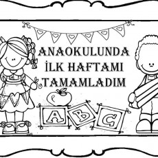 Anaokulunda İlk Haftamı Tamamladım - ABC Öğrenim Materyali