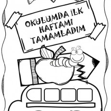 Okulumda İlk Haftamı Tamamladım - Eğitici Faaliyet ve Renkli Resim