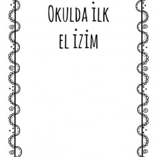 Okulda İlk El İzim Etkinliği