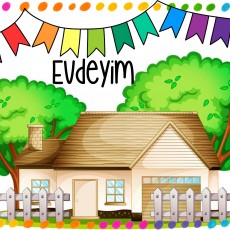 Evdeyim: Ev ve Ağaç İllüstrasyonu