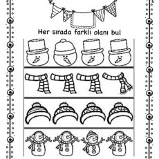 Kış Temalı Farklı Olanı Bul Etkinliği 4-4-2-3-4