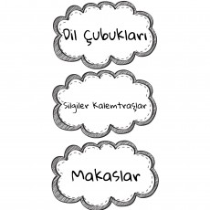 Eğitsel Materyaller: Dil Çubukları, Silgiler, Kalemtıraşlar, Makaslar