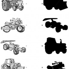 Çizgi Tarım Araçları ve Motorlu Taşıtlar Eğitici Görsel