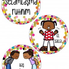 Çocuklar İçin Selamlaşma Rutini Eğitici Kartlar – 3 Adet: Selamlaşma, El Salla, Baş Öne