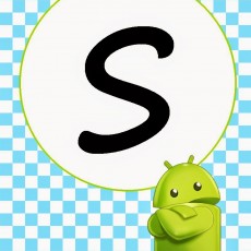 Android Karakteri ve S Harfi ile Eğitim Materyali