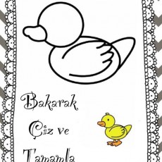 Dikkat Geliştirici Boyama Aktiviteleri: Ördek Çizimi ve Tamamlama, Çocuk Eğitim Materyali