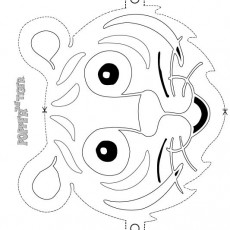 Mask Template of a Tiger - Educational Craft Activity
