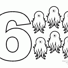 6 Yüzen Ahtapot ve Sayı 6: Eğlenceli Öğrenme Materyali