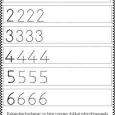 Öğrendiklerimiz: 1-1111, 2-222, 3-333, 4-4444, 5-555, 6-6666 - Temel Sayıları Öğrenme Materyali