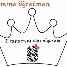 Emine Öğretmen'in 8 Rakamını Öğreniyorum Temalı Taç Çizimi