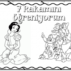 7 Rakamını Öğreniyorum - Prenses ve Yedi Cüceler