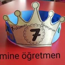 Yedi Rakamını Öğrenme Taç Projesi