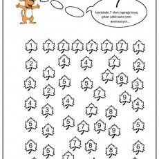 Matematik Eğitimi: 7 Rakamını Tanıma ve Boyama Etkinliği
