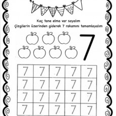 Eğitsel Materyal: 7 Rakamı ve Elma Sayma Etkinliği