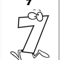 Eğlenceli Karakterli Rakam: 7 (Yedi)