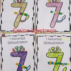 Eğitici Materyal: 7 Rakamını Öğreniyorum