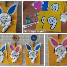Eğitim Materyali: Yaratıcı El İşi Uygulamaları (4 Rabbits - 4 Tavşan)