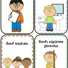 Eğitimde Sorumluluklar: Öğretmen Yardımcısı, Lavabo Görevlisi, Sınıf Başkanı ve Süpürme Görevlisi